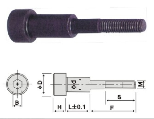M48 de Schroeven van de Roestvrij staalschouder SCM435 HRC 30 Hexagon Schouderbout