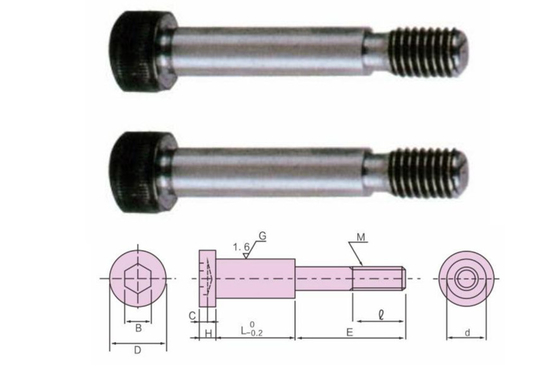 Rang 8,8 10,9 van het de Schroefdin Metrische Afbijtmiddel van de Hexuitdraai het Hoofdschouder Type van Bolts Male Screw